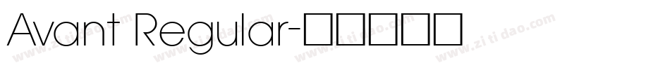 Avant Regular字体转换